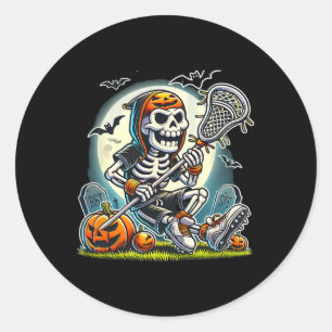 Adesivo Halloween Skeleton Lacrosse