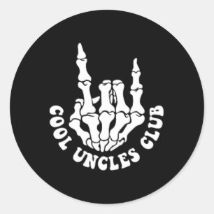 Adesivo Halloween Skeleton Legal Uncles Club Retro Tio Fa