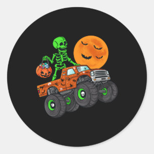 Adesivo Halloween Skeleton Riding Monster Truck Toddler Bo