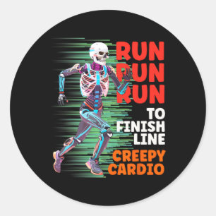 Adesivo Halloween Skeleton Runner Creepy Cardio Jogger Spo