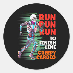 Adesivo Halloween Skeleton Runner Creepy Cardio Jogger Spo
