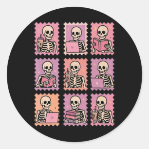 Adesivo Halloween Skeleton Segurando Caramelo Caramelo Car
