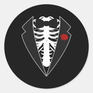 Adesivo Halloween Skeleton Tuxedo Costume