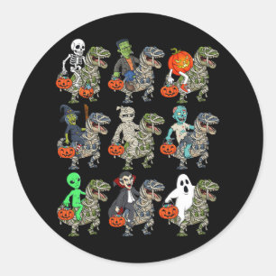 Adesivo Halloween Skeleton Zombie Andando Mummy T Rex Vamp