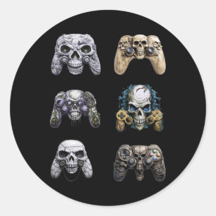 Adesivo Halloween Skeleton Zombie Controladoras de Jogos M