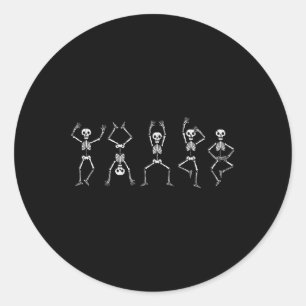Adesivo Halloween Skeletons Dançando Costumes Engraçados H