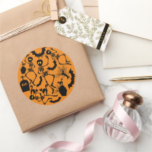 Adesivo Halloween Skeletons Macabre Dance