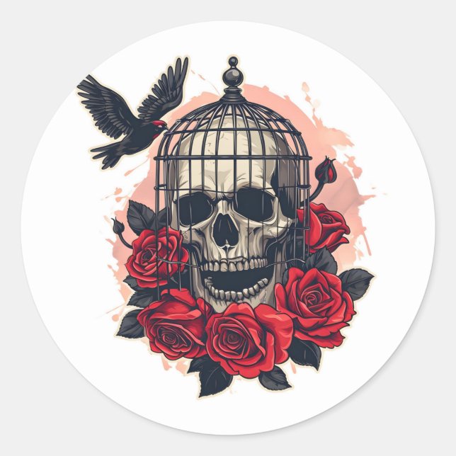 Adesivo Halloween Skull (Frente)