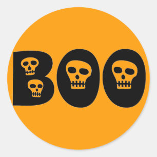 Adesivo Halloween Skulls "Boo
