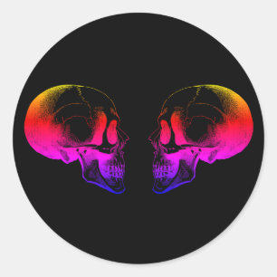 Adesivo Halloween Skulls Round Sticker