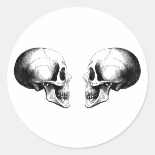 Adesivo Halloween Skulls Round Sticker