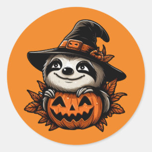 Adesivo Halloween Sloth Pumpkin Festivity