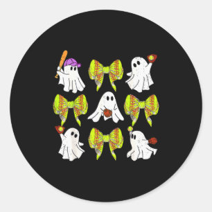 Adesivo Halloween Softbol Fantasmas Softbol Filha Meninas