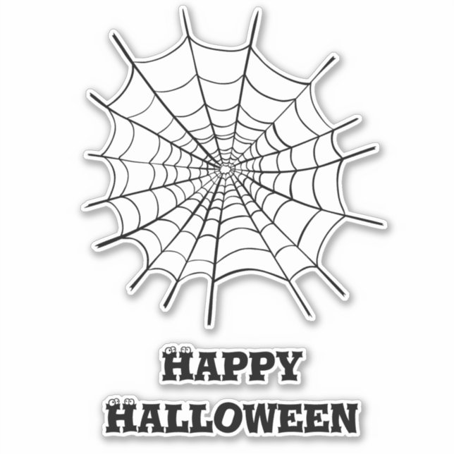Adesivo Halloween Spider Web e Eyebolas (Frente)