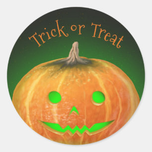 Adesivo Halloween - Spooktacular Pumpkin Sorri Luz Verde