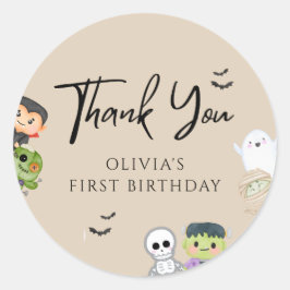 Adesivo Halloween Spooky One Birthday Favor Dags.