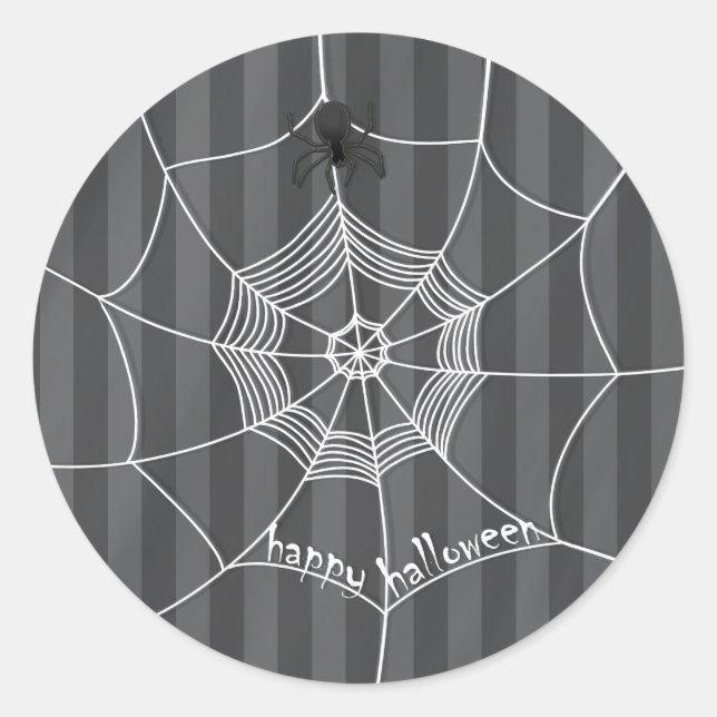 Adesivo Halloween Spooky Scary Cute Spider Web (Frente)