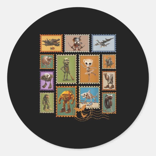 Adesivo Halloween Stal Stamps Italian Brainrot Zombie  (Frente)