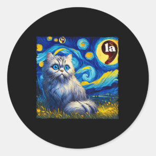 Adesivo Halloween Starry Night Black Cat Comma La Kamala H
