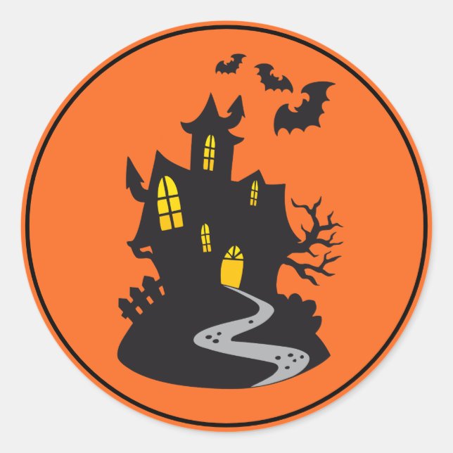 Adesivo Halloween Stickers-Casa Assombrada (Frente)