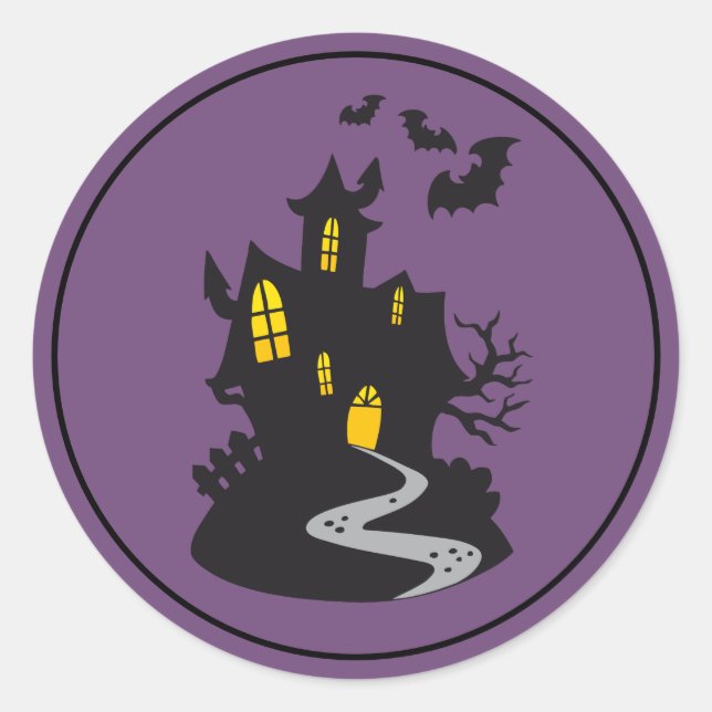 Adesivo Halloween Stickers-Casa Assombrada (Frente)