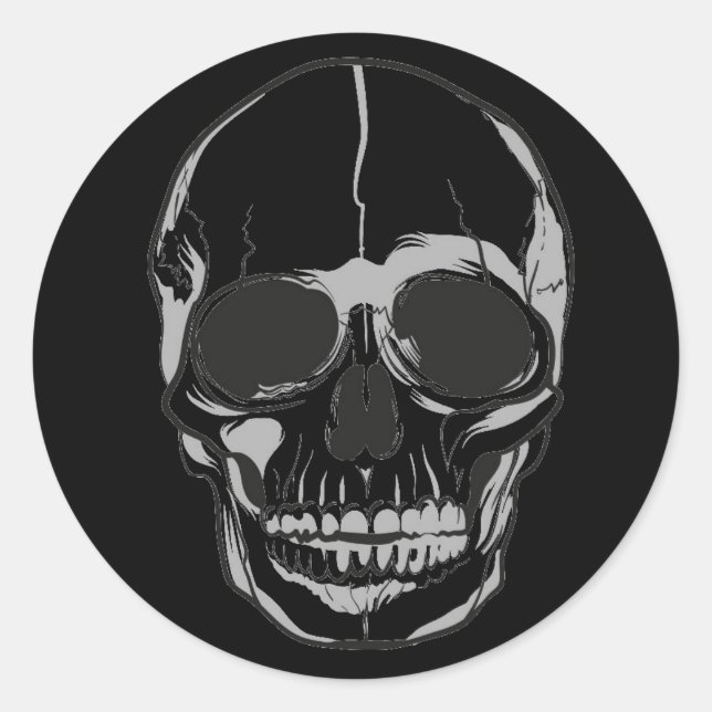 Adesivo Halloween Stickers-Skull (Frente)