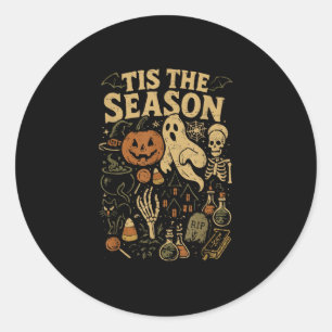 Adesivo Halloween Temporada Assustadora Abóbora Bruxa É a