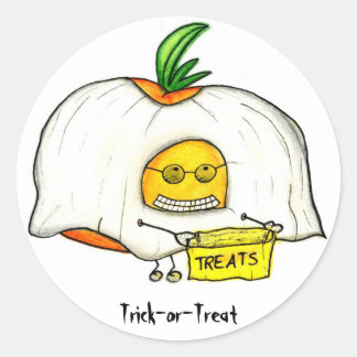Adesivo Halloween Trick ou Treine Tomato Ghost