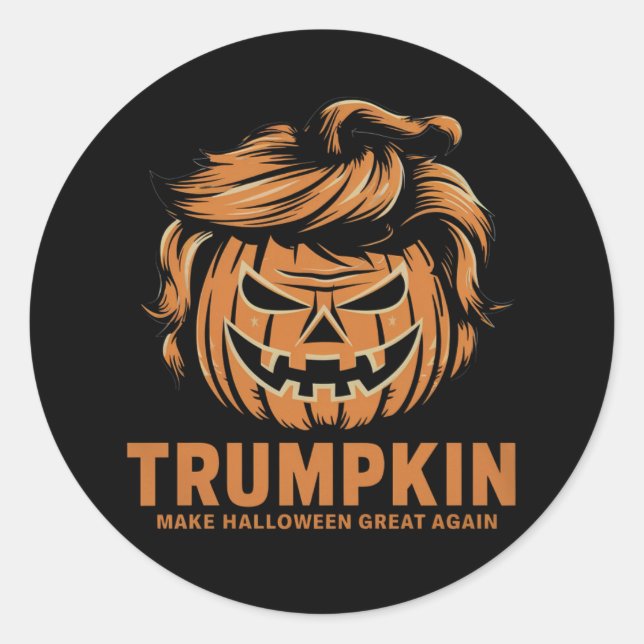 Adesivo Halloween Trumpkin Faz Excelente de Halloween nova (Frente)