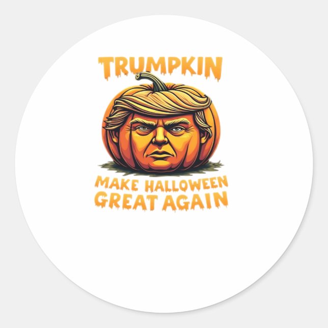 Adesivo Halloween Trumpkin Faz Excelente de Halloween nova (Frente)