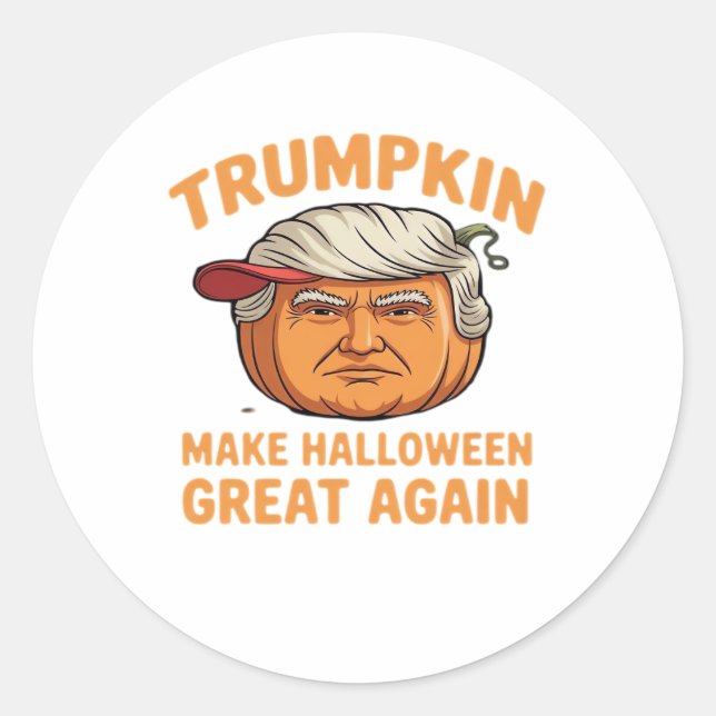 Adesivo Halloween Trumpkin - Paródia assustadora citação p (Frente)