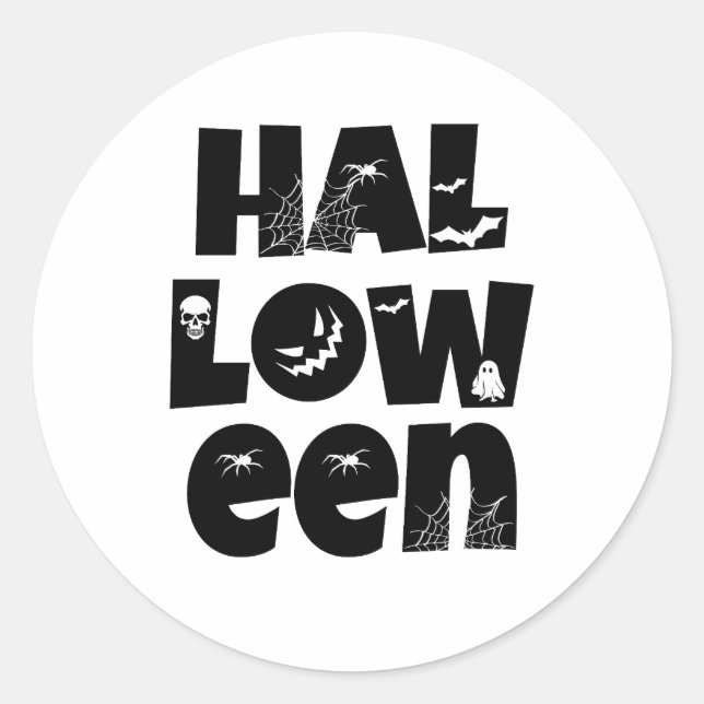 Adesivo Halloween Typography (Frente)
