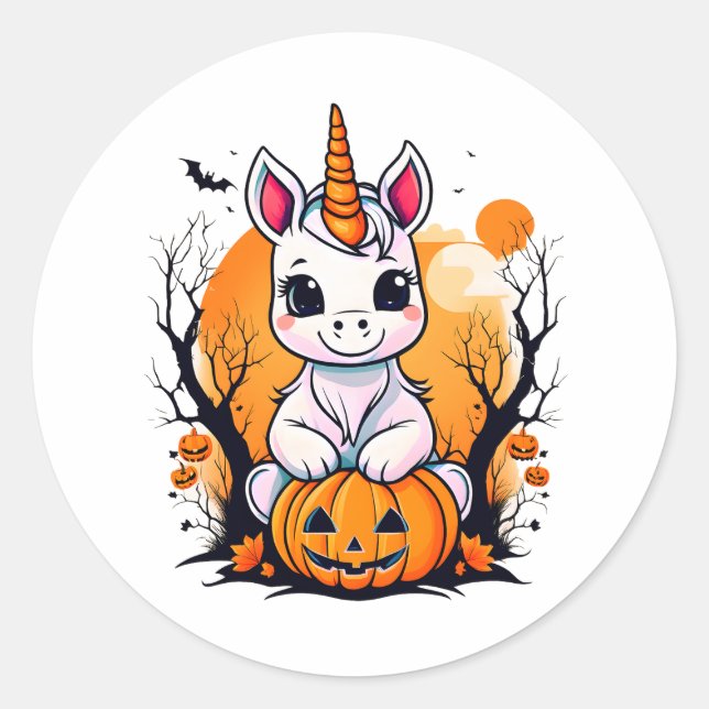 Adesivo Halloween Unicorn (Frente)