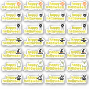 Adesivo Halloween Vampire Bat Spider Web Skull Hat