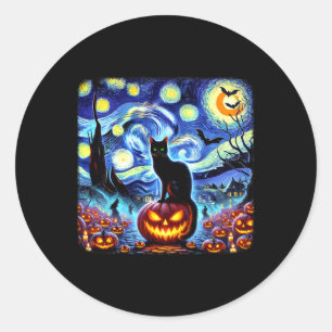 Adesivo Halloween Van Gogh Starry Night Black