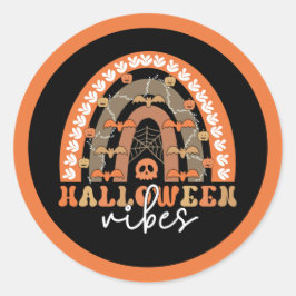 Adesivo Halloween Vibes Boho Rainbow Fall Spooky