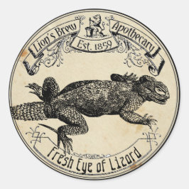 Adesivo Halloween Vintage Apothecary Eye de Lizard