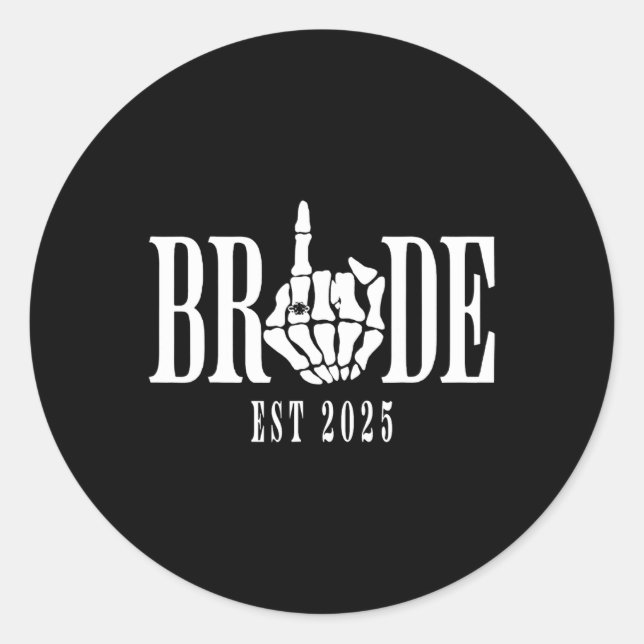 Adesivo Halloween Wedde Bride Groom Skelorette (Frente)