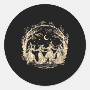 Adesivo Halloween Witch Dancing Cottagecore Bruxa Feminist