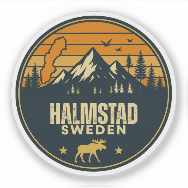 Adesivo Halmstad, Suécia Sverige (Frente)