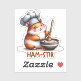 Adesivo Ham-stir Funny Kawaii Hamster Pun Sticker