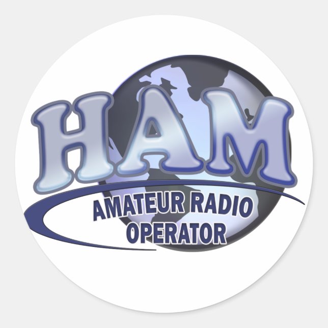 Adesivo HAM WORLD LOGO Rádio Amador (Frente)