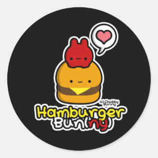 Adesivo Hamburger Bun(ny) Stickers (Preto)