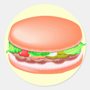 Adesivo Hamburger com todos os fixin