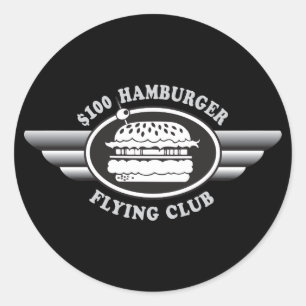 Adesivo Hamburger de 100 dólares - clube do vôo