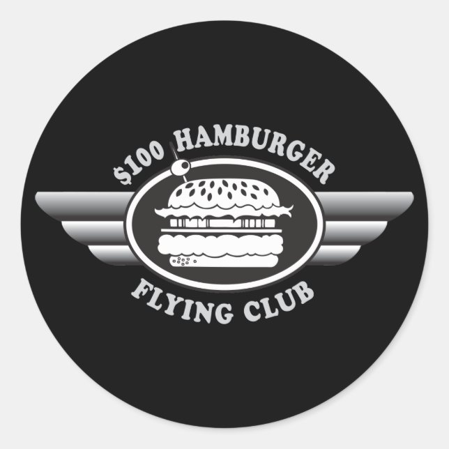 Adesivo Hambúrger de 100 Dólares - Clube Voador (Frente)
