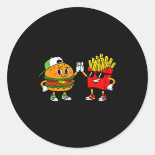 Adesivo Hambúrguer Divertido Batata Frita Combo Lanches Co