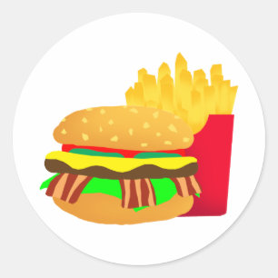 Adesivo Hamburguer e fritadas