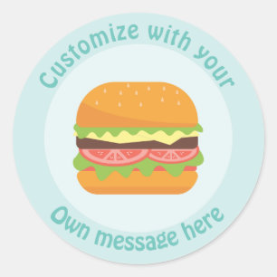 Adesivo Hamburguer personalizado