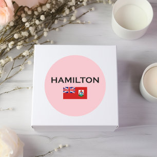 Adesivo Hamilton Bermudas - Sinalizador do País - Cor-de-L
